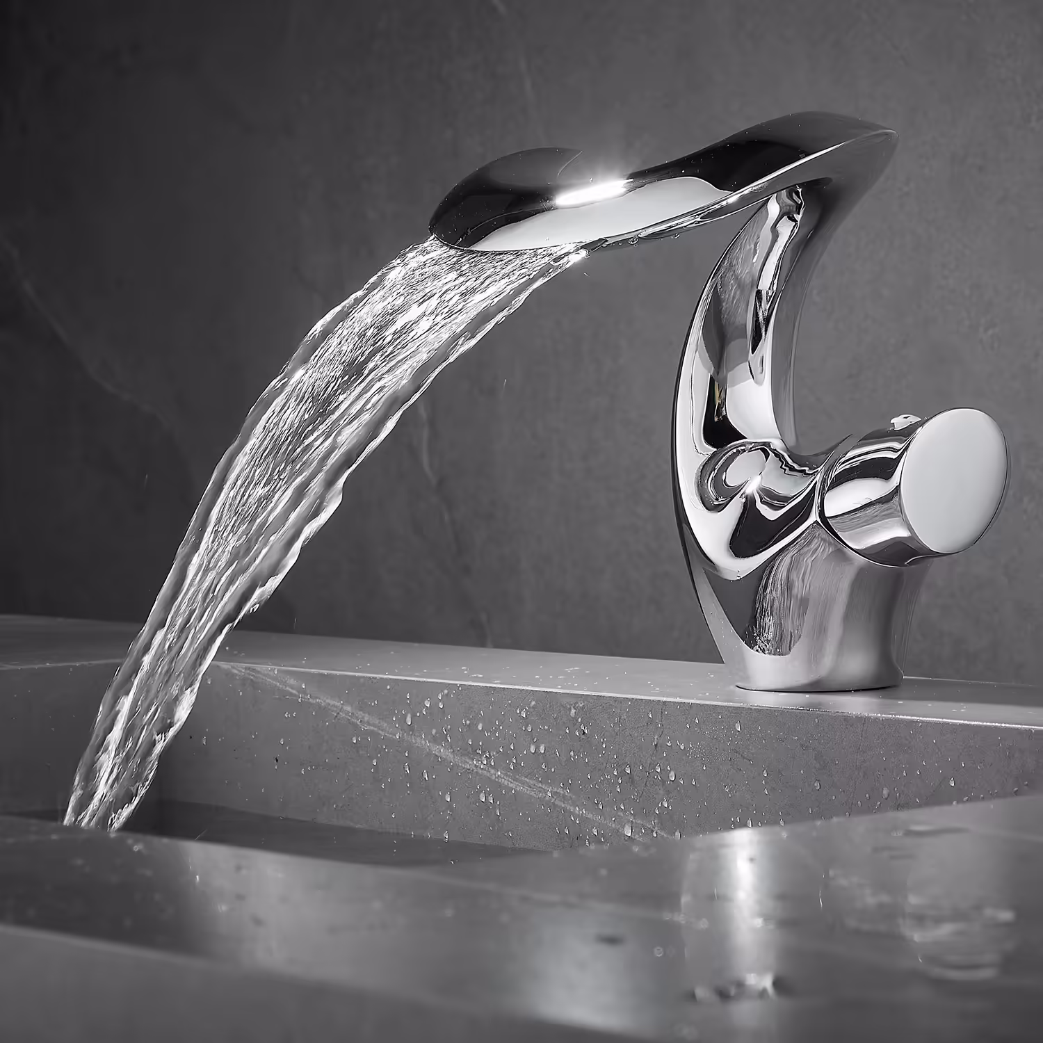 Chrome Moon basin faucet